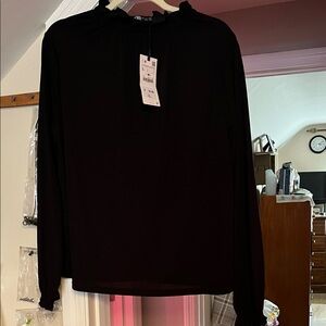 Zara Elegant Black Women's Blouse